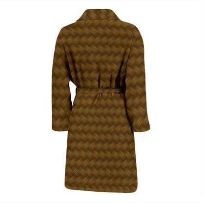 Cable Knit Pattern Print Design 02 Men Bathrobe-JORJUNE.COM