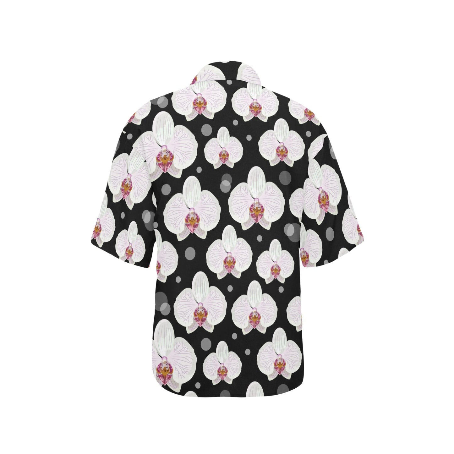 Orchid White Pattern Print Design OR09 Women's Hawaiian Shirt