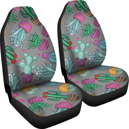 Cactus Colorful Print Pattern Universal Fit Car Seat Covers