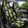 Cactus Neon Style Print Pattern Universal Fit Car Seat Covers