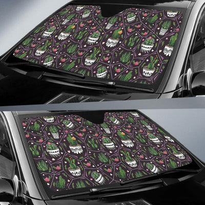 Cactus Pattern Print Design 03 Car Sun Shade-JORJUNE.COM