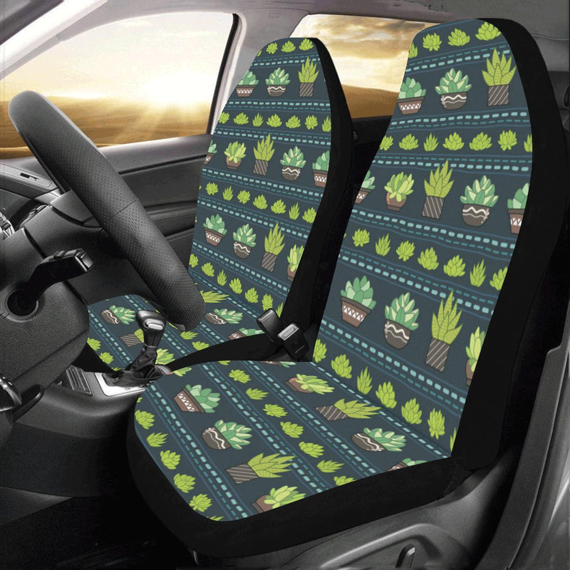 Cactus Pattern Print Design 07 Car Seat Covers (Set of 2)-JORJUNE.COM