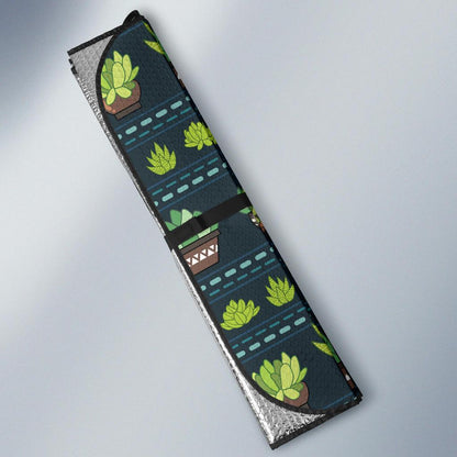 Cactus Pattern Print Design 07 Car Sun Shade-JORJUNE.COM