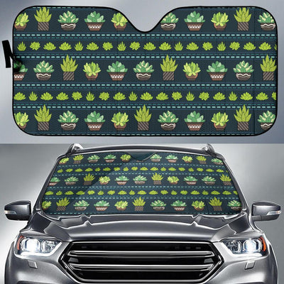 Cactus Pattern Print Design 07 Car Sun Shade-JORJUNE.COM