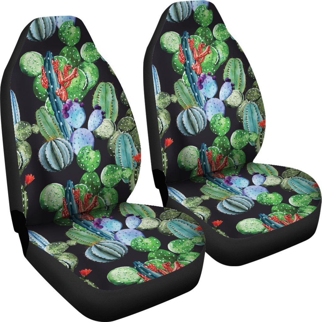 Cactus Watercolor Style Print Universal Fit Car Seat Covers