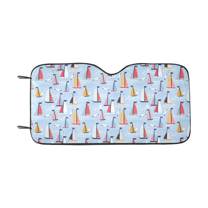 Sailboat Print Design LKS304 Car front Windshield Sun Shade