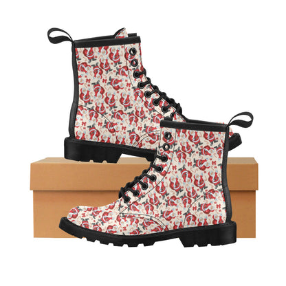 Santa Christmas Themed Print Design LKS302 Women's Boots