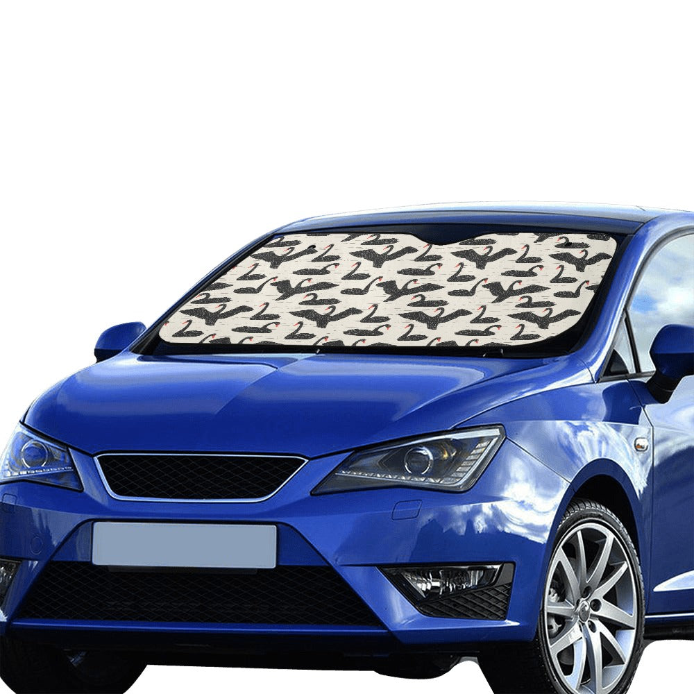 Swan Print Design LKS402 Car front Windshield Sun Shade