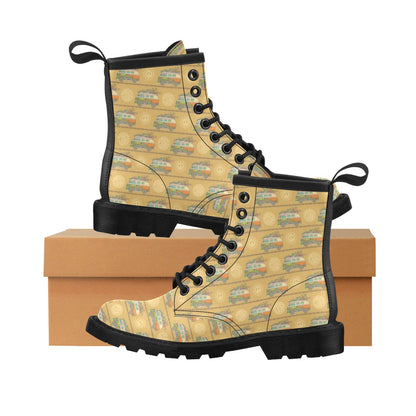 Hippie Van Print Design LKS304 Women's Boots