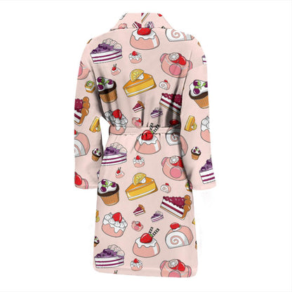 Cake Pattern Print Design 01 Men Bathrobe-JORJUNE.COM
