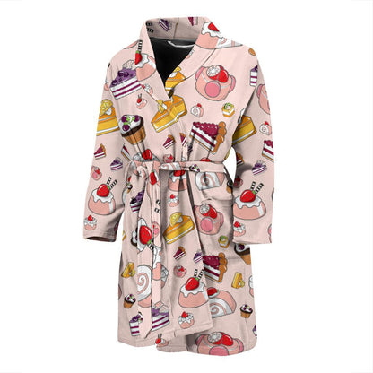 Cake Pattern Print Design 01 Men Bathrobe-JORJUNE.COM
