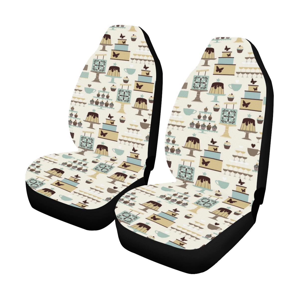 Cake Pattern Print Design 02 Car Seat Covers (Set of 2)-JORJUNE.COM