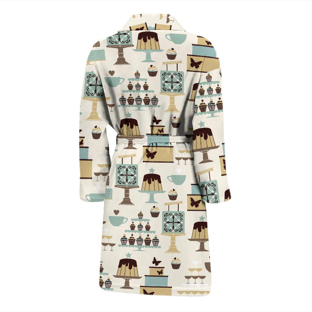 Cake Pattern Print Design 02 Men Bathrobe-JORJUNE.COM
