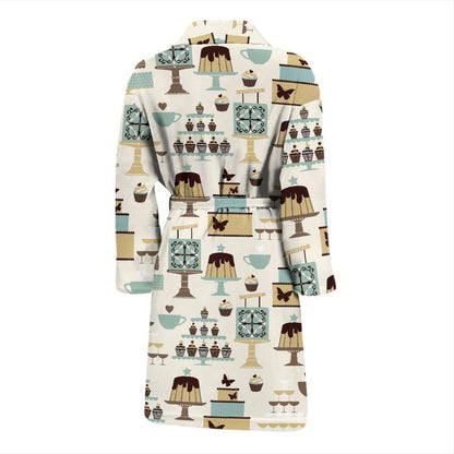Cake Pattern Print Design 02 Men Bathrobe-JORJUNE.COM