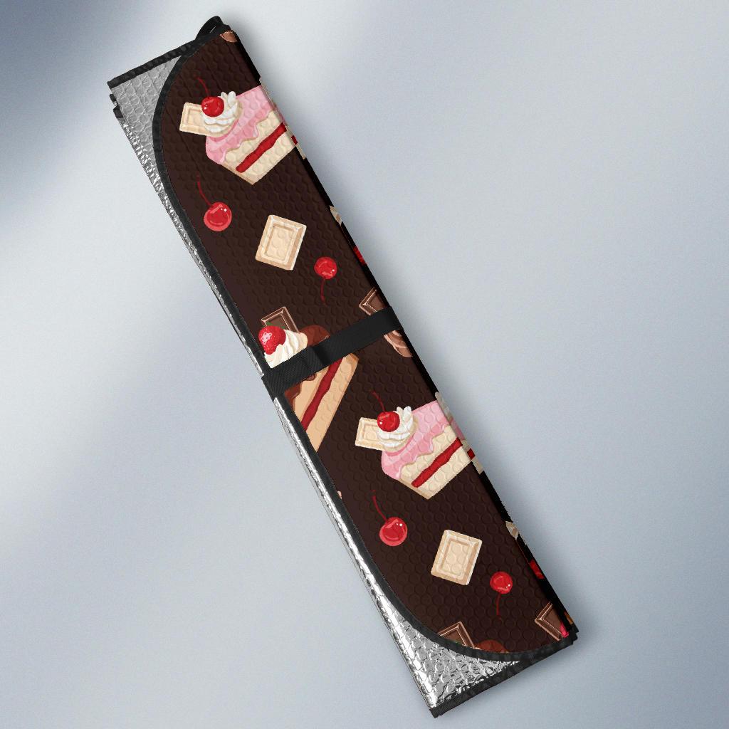 Cake Pattern Print Design 04 Car Sun Shade-JORJUNE.COM