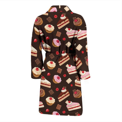 Cake Pattern Print Design 04 Men Bathrobe-JORJUNE.COM