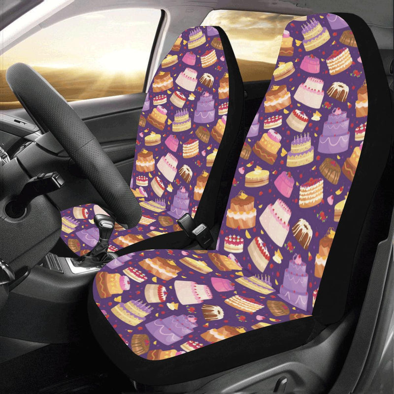 Cake Pattern Print Design 05 Car Seat Covers (Set of 2)-JORJUNE.COM