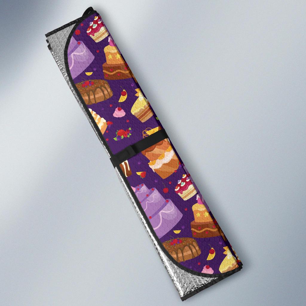 Cake Pattern Print Design 05 Car Sun Shade-JORJUNE.COM