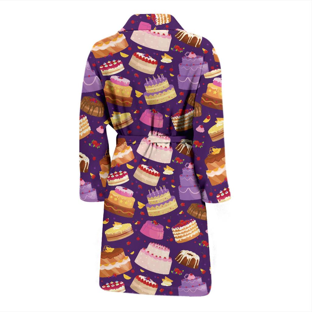 Cake Pattern Print Design 05 Men Bathrobe-JORJUNE.COM