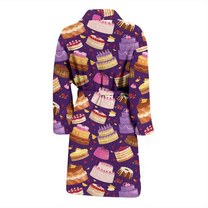 Cake Pattern Print Design 05 Men Bathrobe-JORJUNE.COM