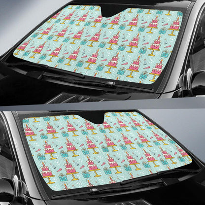 Cake Pattern Print Design 06 Car Sun Shade-JORJUNE.COM