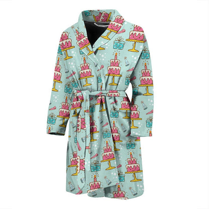 Cake Pattern Print Design 06 Men Bathrobe-JORJUNE.COM