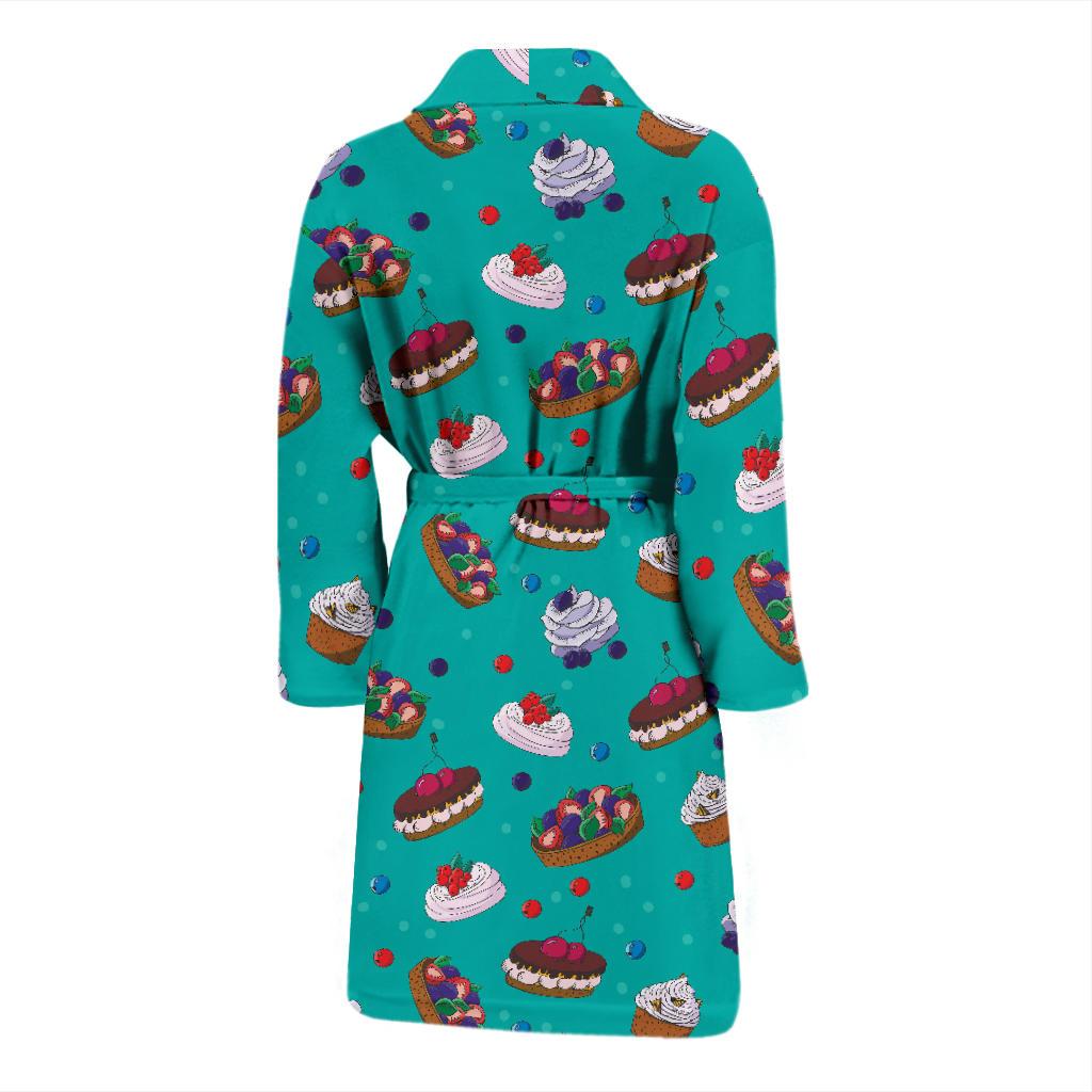 Cake Pattern Print Design 07 Men Bathrobe-JORJUNE.COM