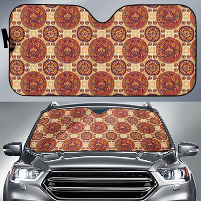 Calendar Aztec Pattern Print Design 01 Car Sun Shade-JORJUNE.COM