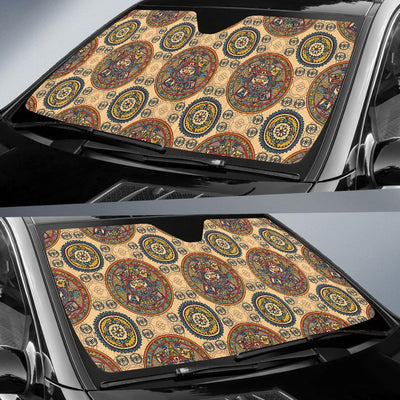 Calendar Aztec Pattern Print Design 02 Car Sun Shade-JORJUNE.COM