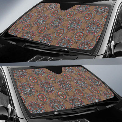 Calendar Aztec Pattern Print Design 03 Car Sun Shade-JORJUNE.COM