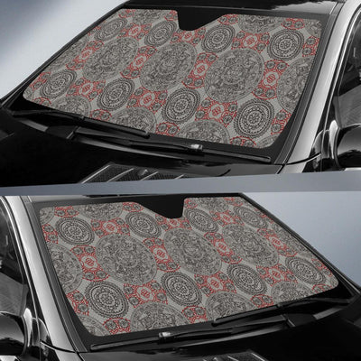 Calendar Aztec Pattern Print Design 04 Car Sun Shade-JORJUNE.COM