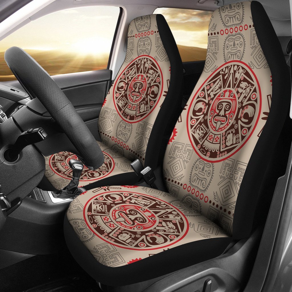 Calendar Aztec Print Pattern Universal Fit Car Seat Covers