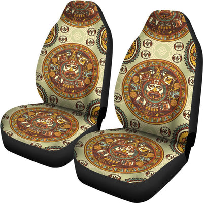 Calendar Aztec Themed Print Pattern Universal Fit Car Seat Covers