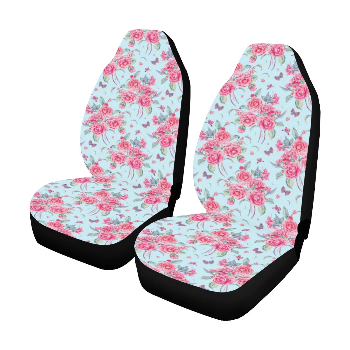 Camellia Pattern Print Design 01 Car Seat Covers (Set of 2)-JORJUNE.COM