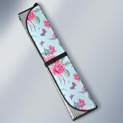 Camellia Pattern Print Design 01 Car Sun Shade-JORJUNE.COM