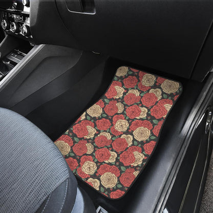 Camellia Pattern Print Design CM01 Car Floor Mats-JorJune