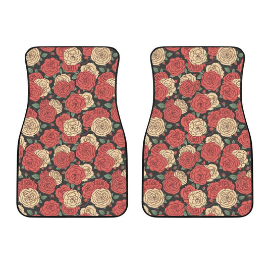 Camellia Pattern Print Design CM01 Car Floor Mats-JorJune