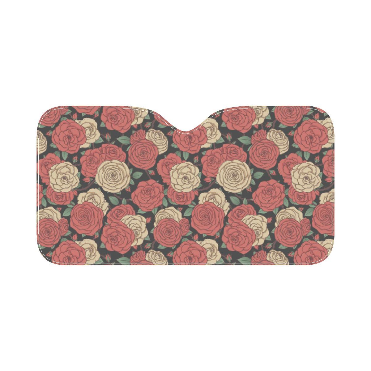 Camellia Pattern Print Design CM01 Car Sun Shade-JorJune