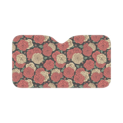 Camellia Pattern Print Design CM01 Car Sun Shade-JorJune