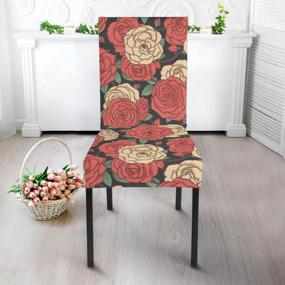 Camellia Pattern Print Design CM01 Dining Chair Slipcover-JORJUNE.COM