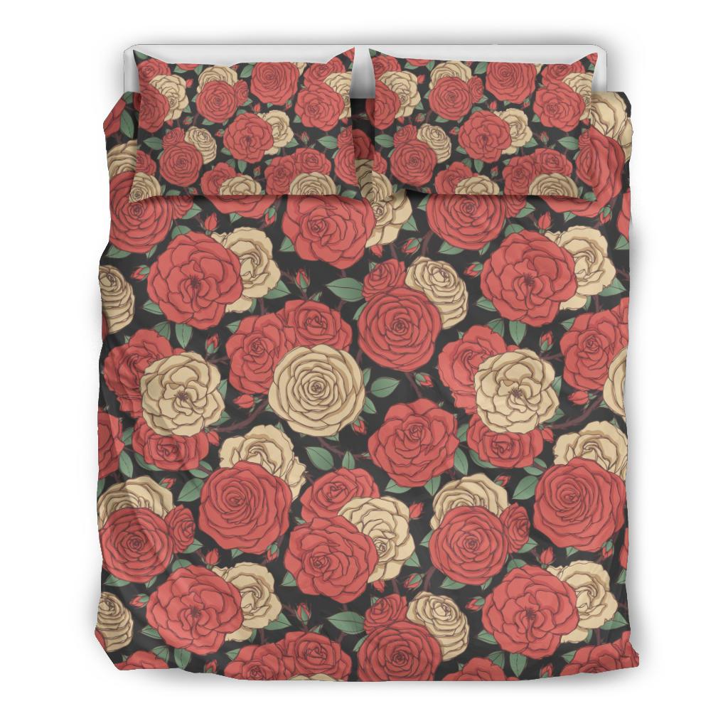 Camellia Pattern Print Design CM01 Duvet Cover Bedding Set-JORJUNE.COM