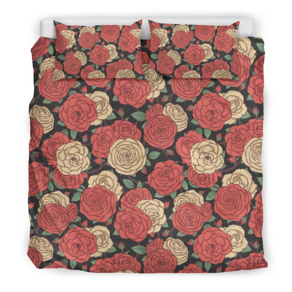 Camellia Pattern Print Design CM01 Duvet Cover Bedding Set-JORJUNE.COM