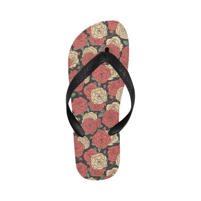 Camellia Pattern Print Design CM01 Flip Flops-JorJune