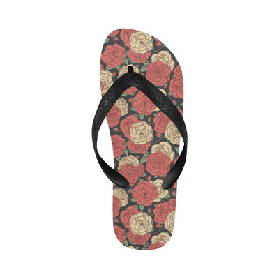 Camellia Pattern Print Design CM01 Flip Flops-JorJune