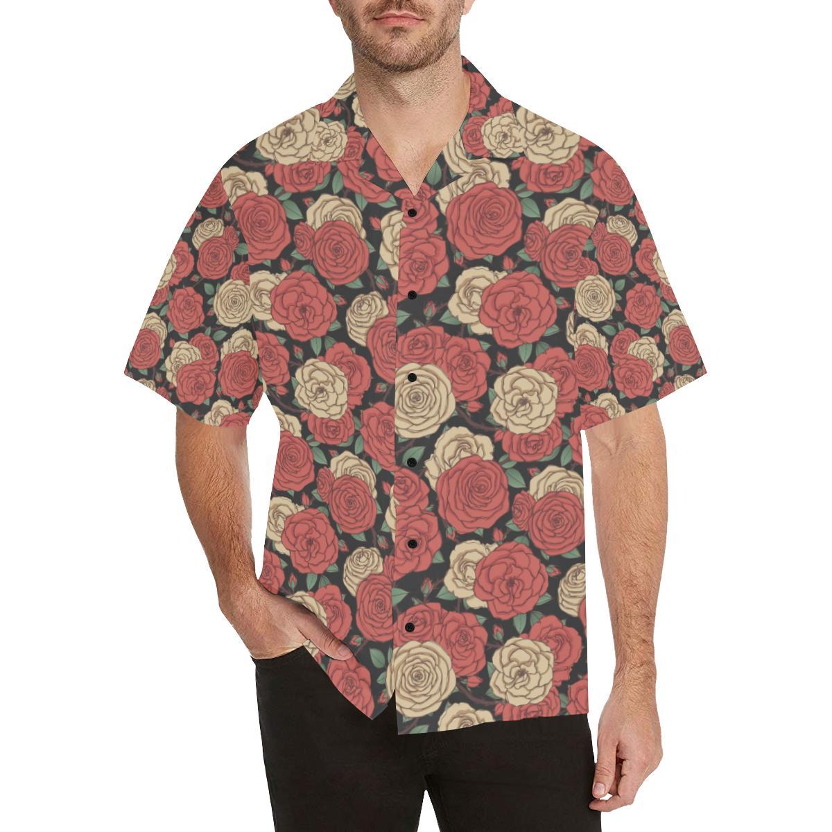 Camellia Pattern Print Design CM01 Men Hawaiian Shirt-JorJune