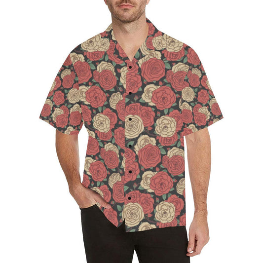 Camellia Pattern Print Design CM01 Men Hawaiian Shirt-JorJune