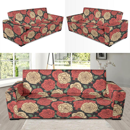Camellia Pattern Print Design CM01 Sofa Slipcover-JORJUNE.COM