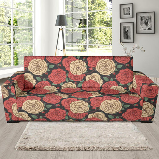 Camellia Pattern Print Design CM01 Sofa Slipcover-JORJUNE.COM