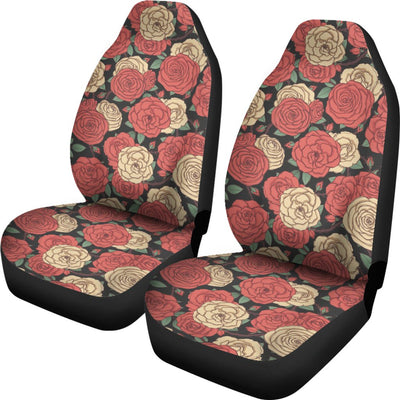 Camellia Pattern Print Design CM01 Universal Fit Car Seat Covers