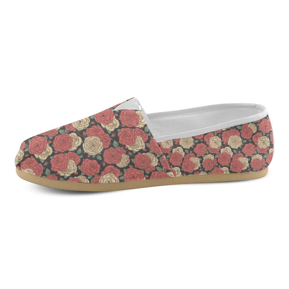 Camellia Pattern Print Design CM01 Women Casual Shoes-JorJune.com